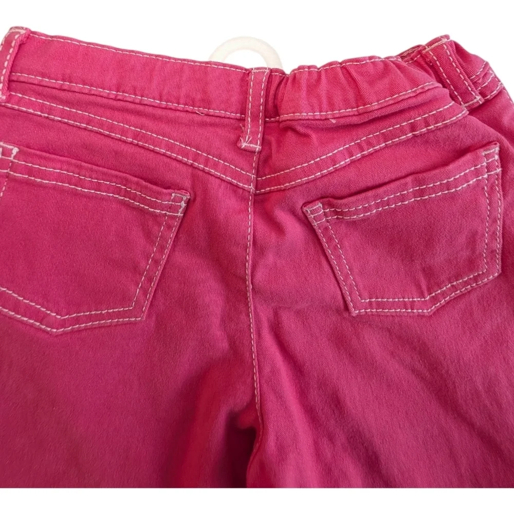 Carter's Girls Bright Pink Pants with Contrast Stitching Cotton Size 6/6X